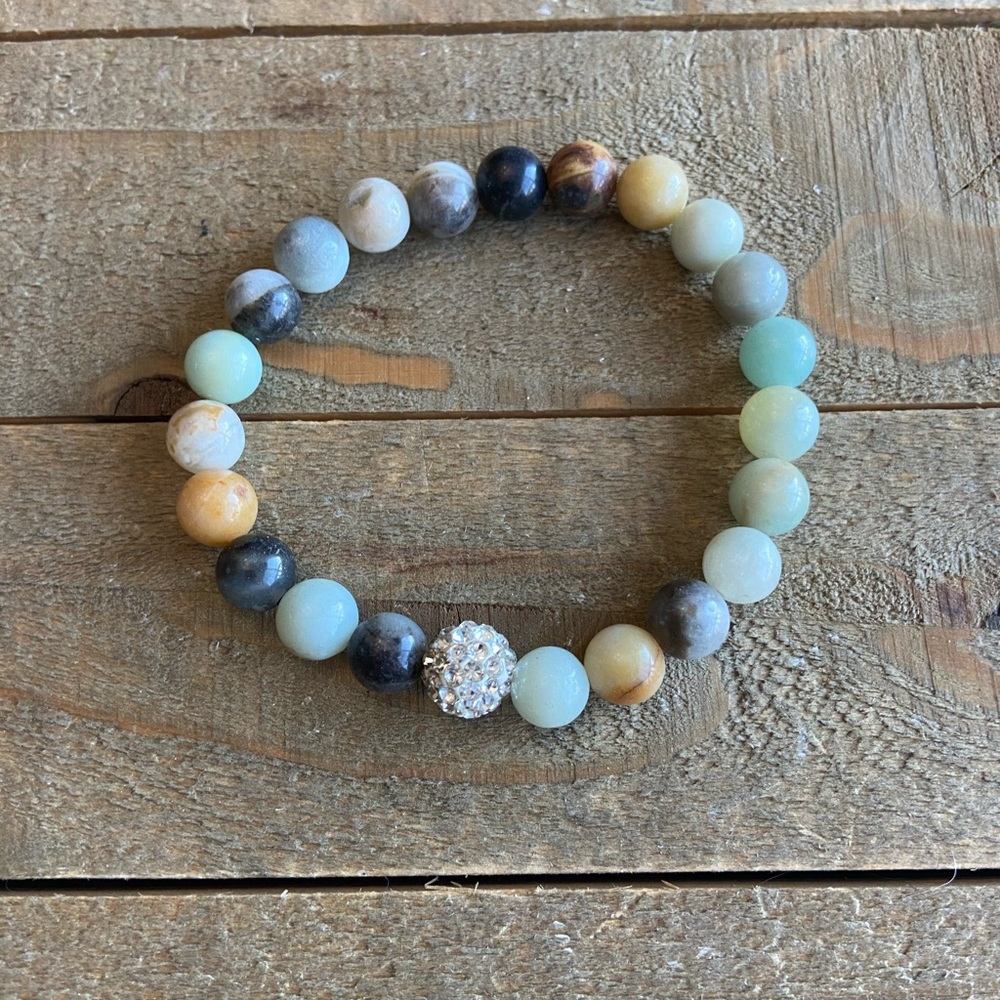 Handmade Natural Amazonite Stone Bracelet - Picture 1 of 1
